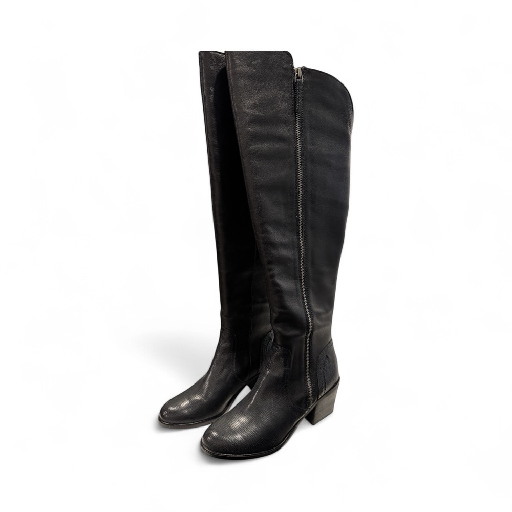 Black Over The Knee Riding Boots Size 9.5 Elegant Classic